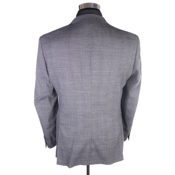 Calvin Klein SLIM Mens 40R Gray Plaid Wool 2-Pcs Suit With Dress Pants 32X27 - Picture 8 of 16